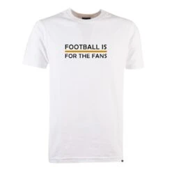 Amber Football Is For The Fans - White T-Shirt