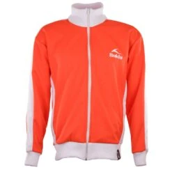 BUKTA Track Top Red With White Panels/Cuffs/W'Band