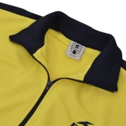 BUKTA Track Top Yellow With Navy Panels/Cuffs/W'Band -Outlet Fitted Tops Store bukjyeln1 2