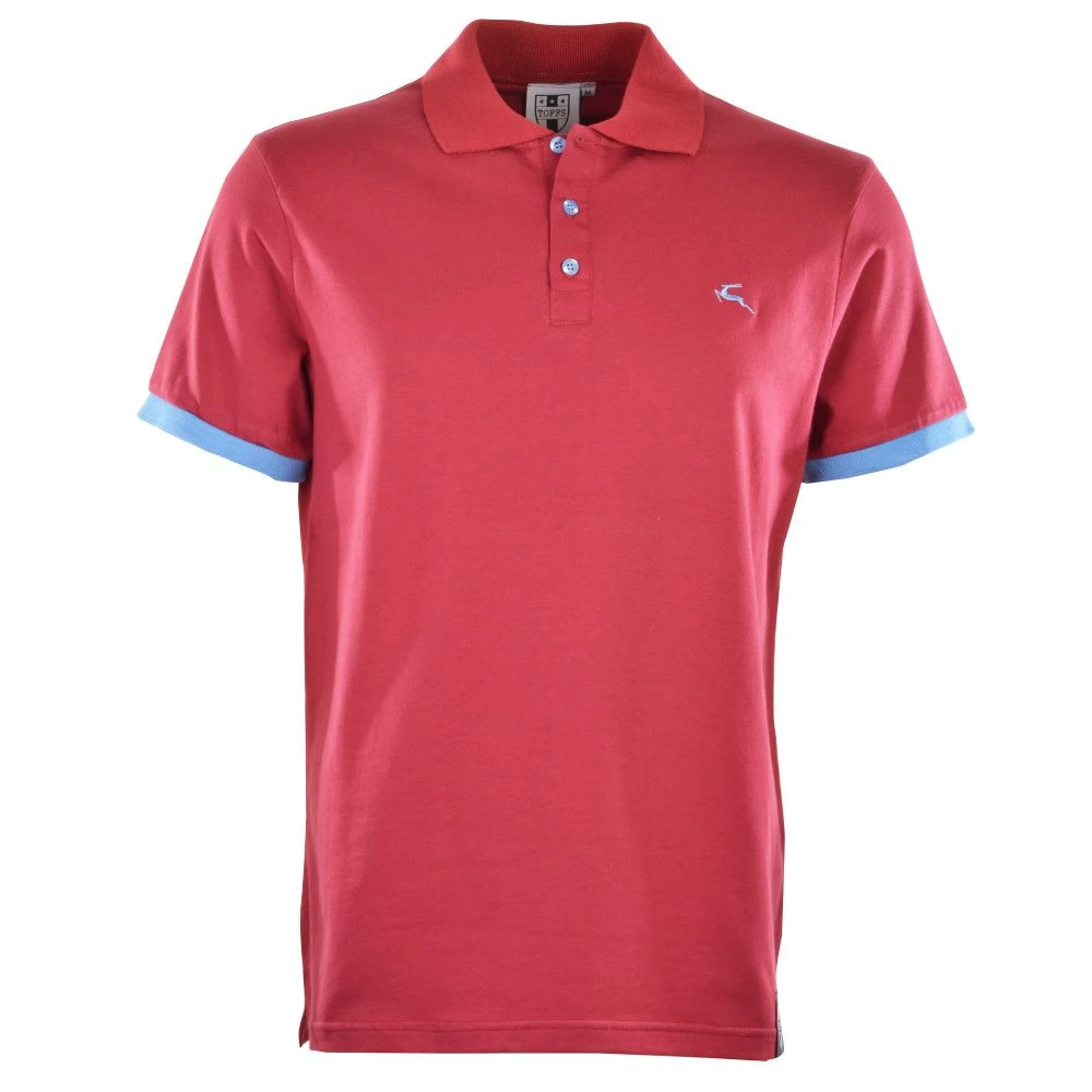 BUKTA Lifestyle Polo Claret With Sky Cuffs 1 BUKTA Lifestyle Polo Claret With Sky Cuffs