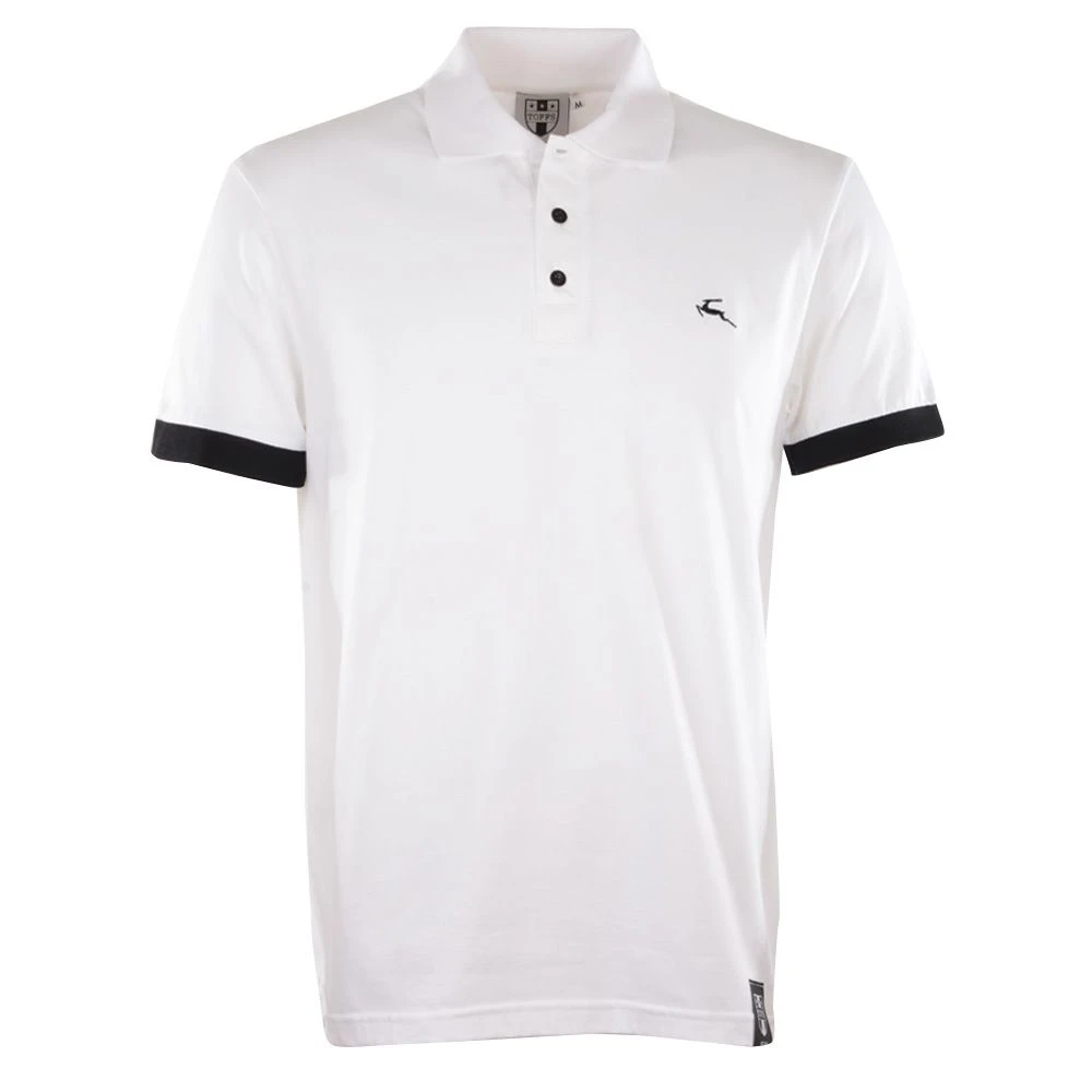 BUKTA Lifestyle Polo White With Black Cuffs 1 BUKTA Lifestyle Polo White With Black Cuffs