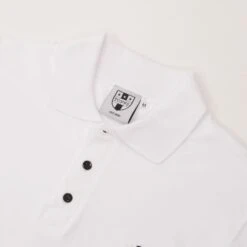 BUKTA Lifestyle Polo White With Black Cuffs 5 BUKTA Lifestyle Polo White With Black Cuffs -Outlet Fitted Tops Store bukpwhtb3 2