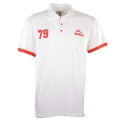 BUKTA Heritage Polo White With Red Cuffs
