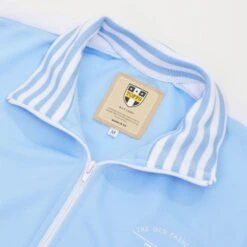 The Old Fashioned Football Shirt Co. - Sky/White Track Top -Outlet Fitted Tops Store j0057 2