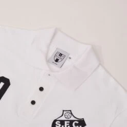 Santos No 10 White Polo Shirt -Outlet Fitted Tops Store p0020 2
