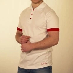 Toffs Retro Polo Shirt - White/Red