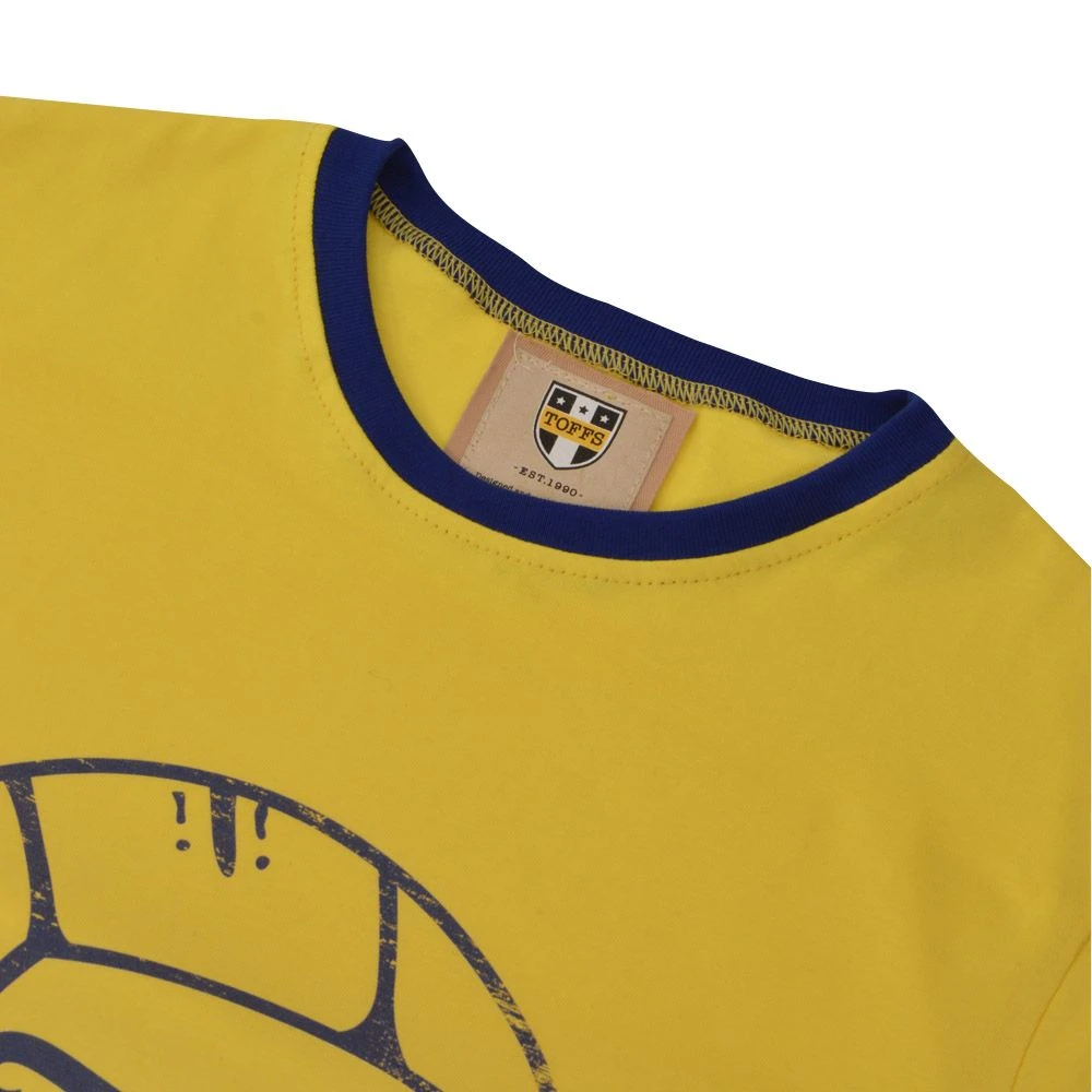 TOFFS Football T-Shirt - Yellow/Royal Ringer 2 TOFFS Football T-Shirt - Yellow/Royal Ringer - Image 2