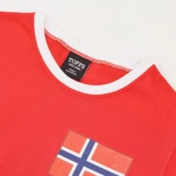 Norway 12th Man T-Shirt - Red/White Ringer -Outlet Fitted Tops Store print0280 2