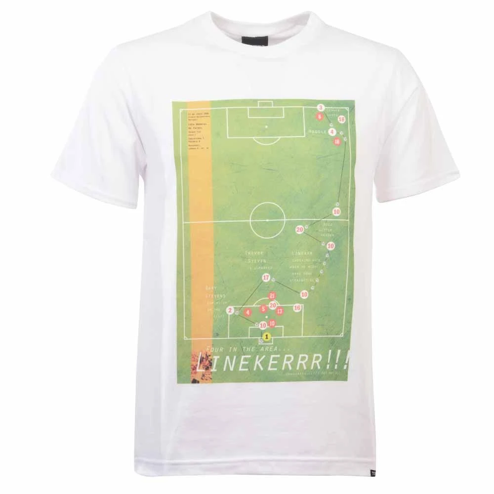 Pennarello: Gary Lineker 1986 Classic Goal - White T Shirt 1 Pennarello: Gary Lineker 1986 Classic Goal - White T Shirt