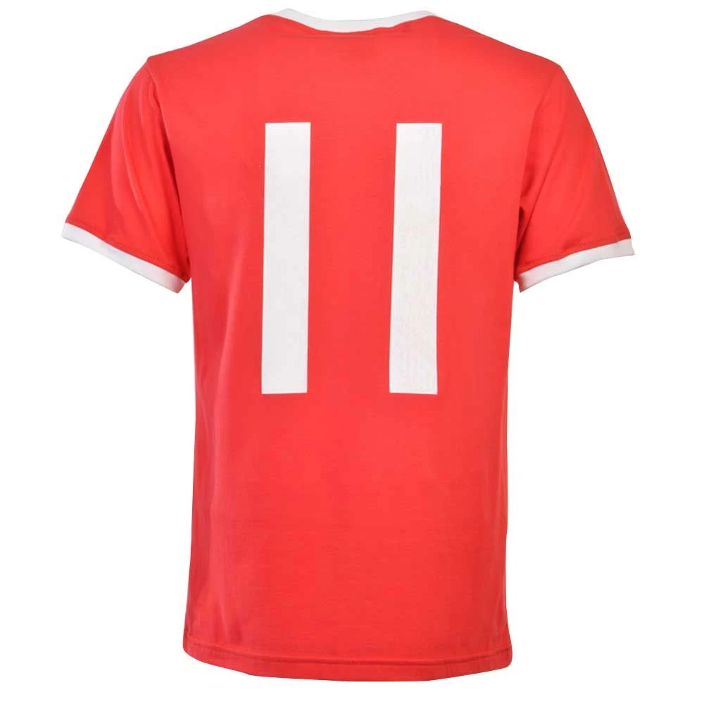Wales 11 12th Man T-Shirt - Red/White Ringer 2 Wales 11 12th Man T-Shirt - Red/White Ringer - Image 2