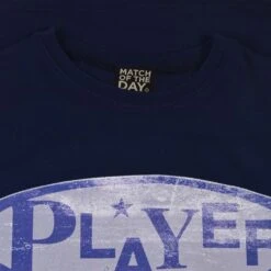 Match Of The Day Player T-Shirt - Navy -Outlet Fitted Tops Store print0431 copy